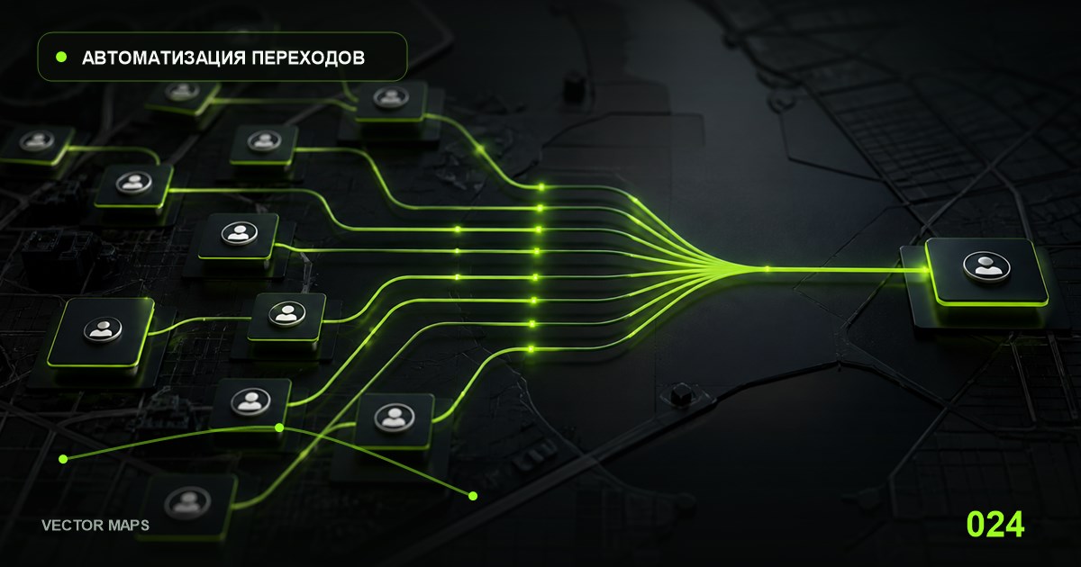 Авторская иллюстрация Vector Maps к материалу «Какие целевые действия выполняет система в карточке»